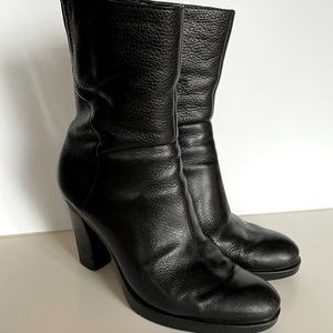 Nine West Black Leather Booties